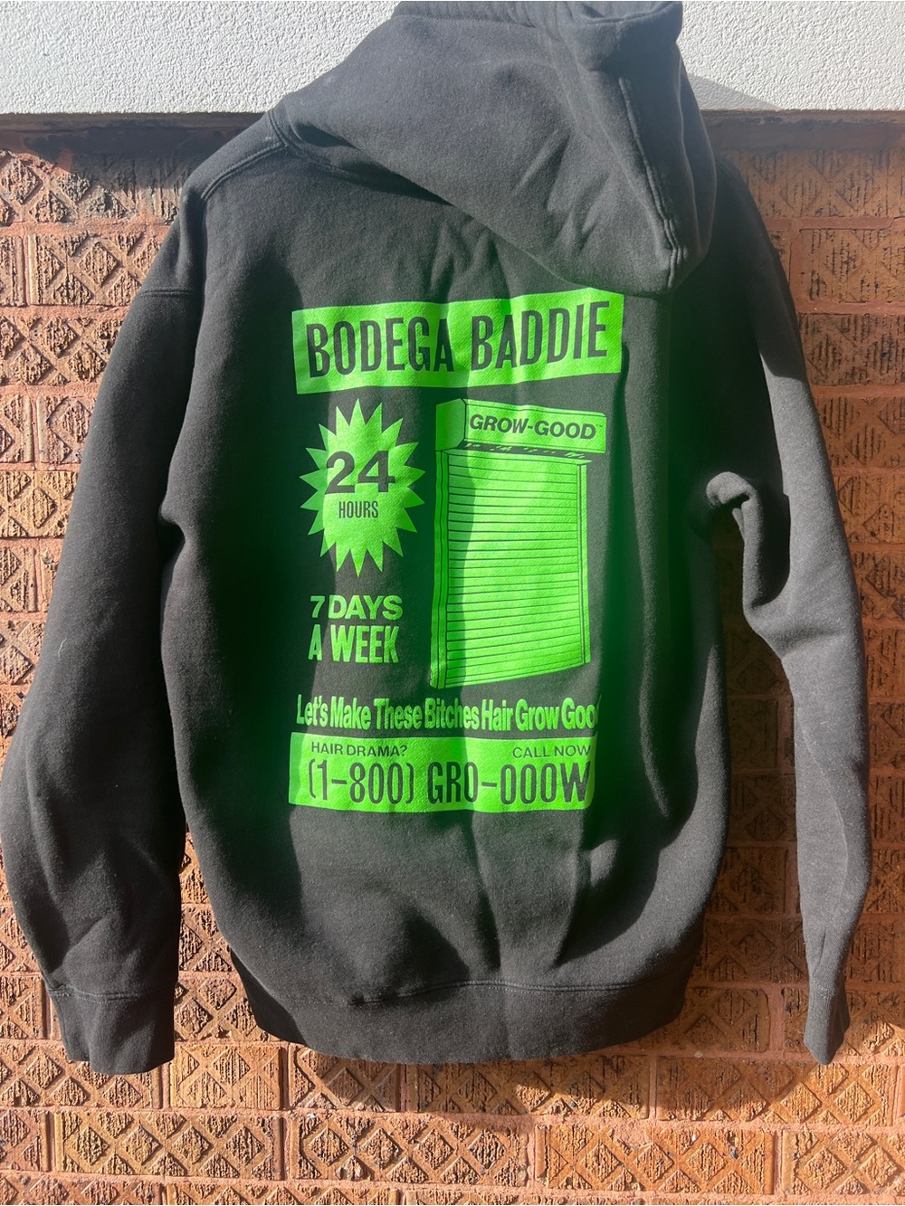 Cardi B’s Grow Good Neon Graphic Black Hoodie